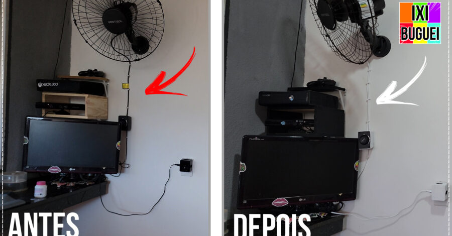 COMO DISFARÇAR FIO PRETO DE VENTILADOR NA PAREDE BRANCA
