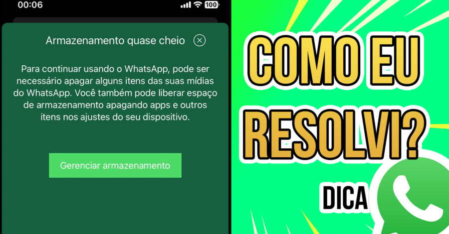 ✅ WHATSAPP NÃO ABRE E APARECE: ARMAZENAMENTO QUASE CHEIO – O QUE EU FIZ?