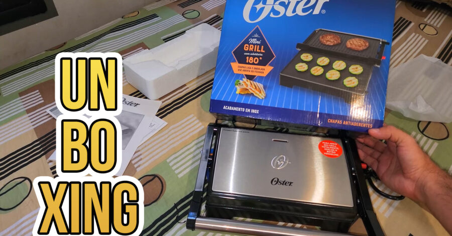 UNBOXING Oster Mini Grill Elétrico Oster Inox 2 em 1, OGRL230