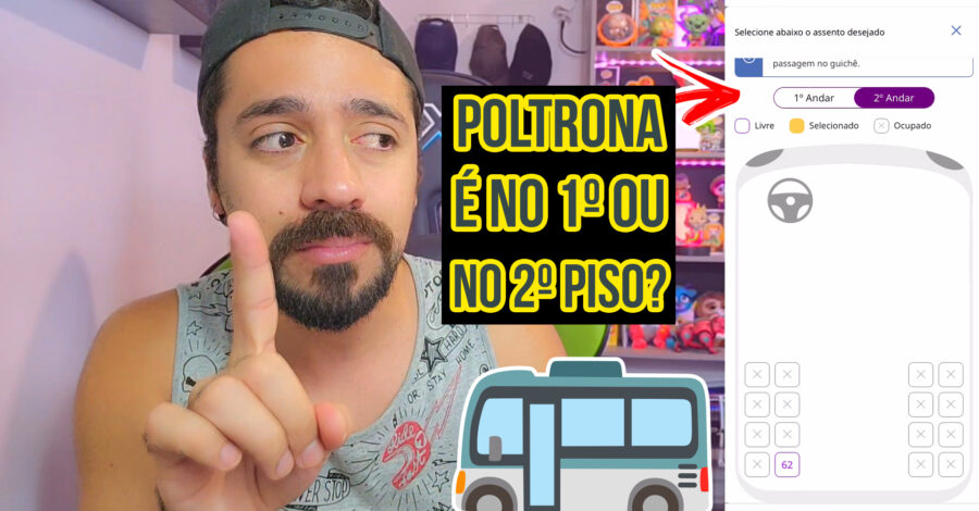 🚍 COMO SEI SE A POLTRONA É NO 1º OU NO 2º PISO DO ÔNIBUS DE VIAGEM?