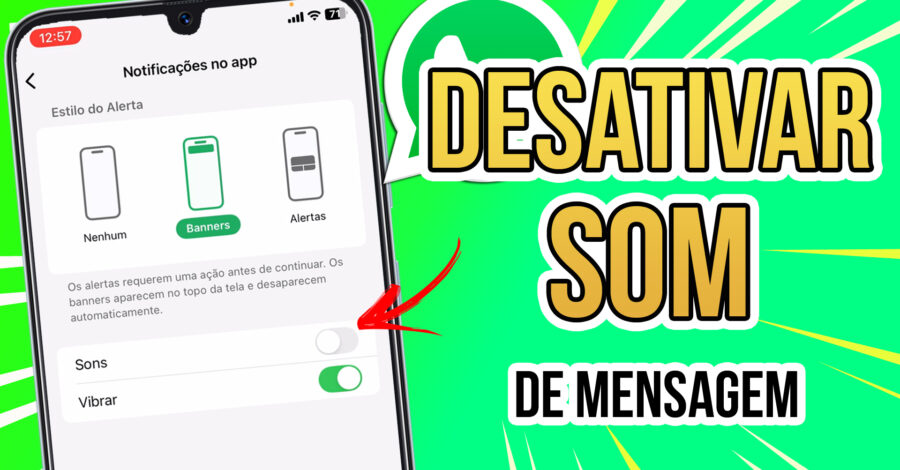 COMO DESATIVAR APENAS O SOM DE NOTIFICAÇÃO DO WHATSAPP SEM DESATIVAR A NOTIFICAÇÃO DA BARRA