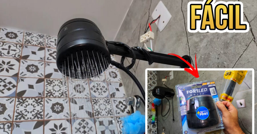 PASSO A PASSO FÁCIL DETALHADO DE COMO INSTALAR DUCHA COM BRAÇO PARA CHUVEIRO – ENERDUCHA UP FORTLED