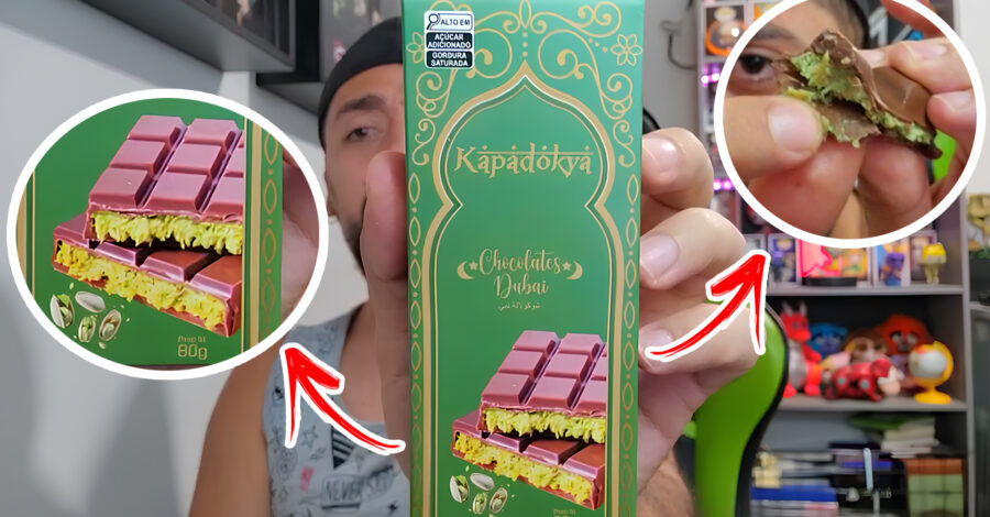 🍫 PROVANDO CHOCOLATE PISTACHE DUBAI inspirada na sobremesa árabe Knafeh