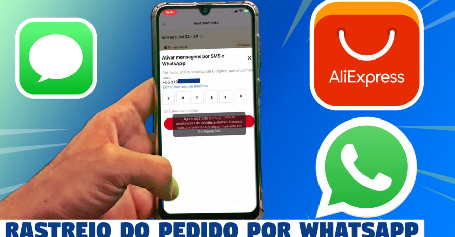 COMO ADICIONAR NÚMERO TELEFONE PARA ALIEXPRESS NOTIFICAR O RASTREIO DO PEDIDO POR WHATSAPP OU SMS