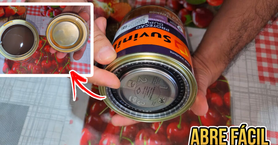 COMO ABRIR A TAMPA DA LATA DE TINTA OU VERNIZ FÁCIL