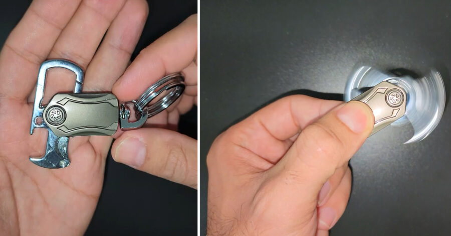 ESSE CHAVEIRO CRIATIVO GIRA 360º, AINDA ABRE GARRAFAS – MULTIFUNCIONAL DA SHOPEE