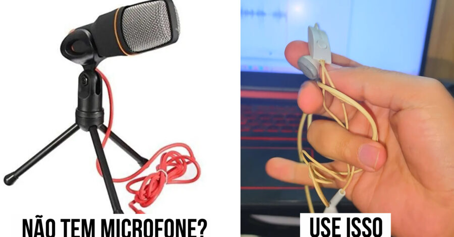 SE VOCÊ NÃO TEM MICROFONE, FAÇA ISSO, USE SEU FONE DE OUVIDO