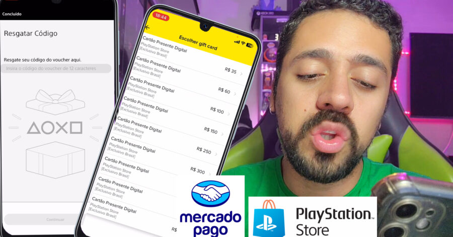 COMO COMPRAR GIFT CARD SONY PLAYSTATION NO APP DO MERCADO PAGO + COMO RESGATAR CÓDIGO