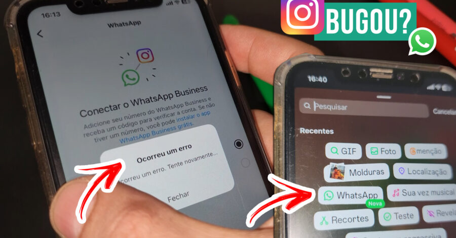 BUGOU? FUI TESTAR FUNÇÃO DO INSTAGRAM DE CONECTAR AO WHATSAPP BUSINESS STORIE E NÃO ESTÁ FUNCIONANDO