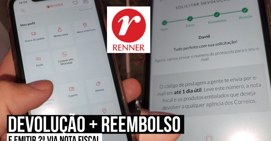 COMO SOLICITAR REEMBOLSO / DEVOLUÇÃO + EMITIR NOTA FISCAL ROUPA COMPRADA RENNER ONLINE