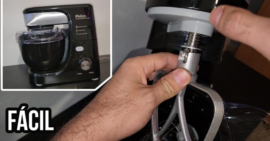 COMO ENCAIXAR OU REMOVER O BATEDOR DE CLARAS DA BATEDEIRA PLANETÁRIA PHILCO TURBO