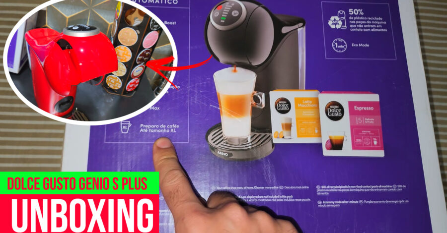 UNBOXING Cafeteira Arno Dolce Gusto Genio S Plus Vermelha