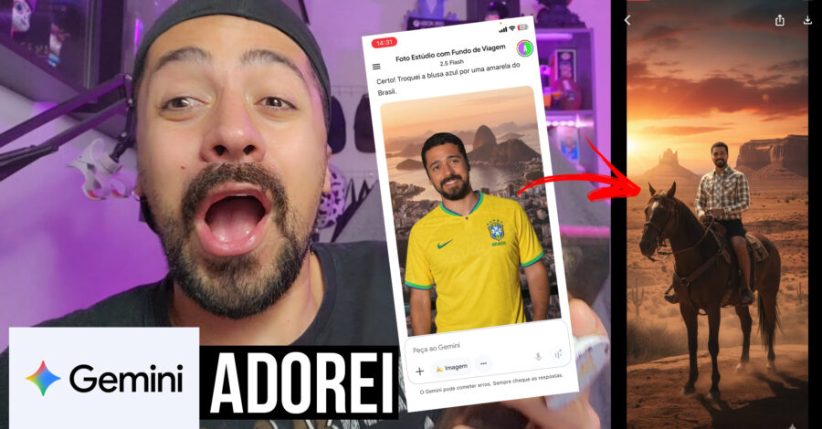 ENTREI E FIZ A MINHA FOTO TREND GEMINI STUDIO ( TENTEI KKK )