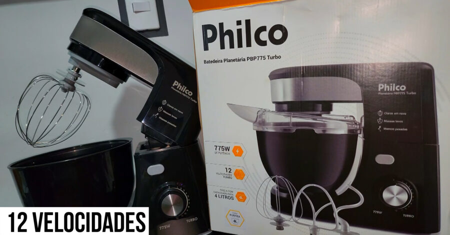 Conhecendo um pouco da Batedeira Planetária Philco Preta 775W 12 Velocidades 4 Litros Turbo PBP775P
