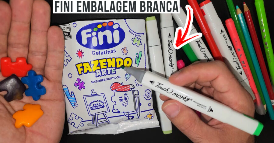 QUAIS BALAS VEM NA EMBALAGEM BRANCA DE FINI FAZENDO ARTE SABORES SORTIDOS ( EMBALAGEM PARA COLORIR )