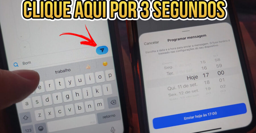 SÓ SEGURAR 3 SEGUNDOS E AGENDAR MENSAGEM NO DIRECT DO INSTAGRAM