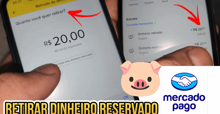 Como RETIRAR o dinheiro que coloquei no meu COFRINHO do MERCADO PAGO