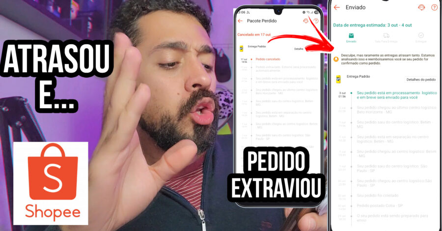 RECEBI O REEMBOLSO? MEU PEDIDO DA SHOPEE DEMOROU TANTO… QUE NO FIM DEU COMO EXTRAVIADO