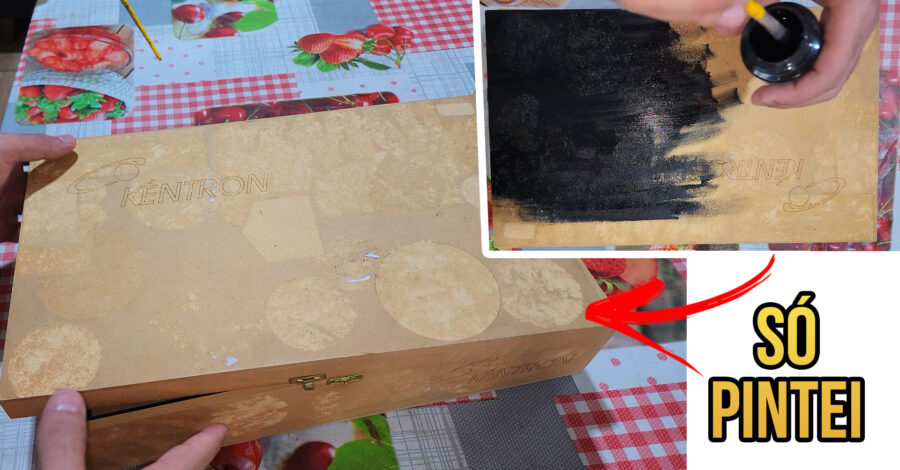 ACHEI UMA CAIXA MDF NA RUA E PINTEI, VEJA COMO FICOU