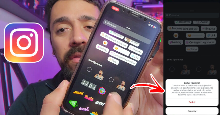COMO EXCLUIR FIGURINHA CRIADA NO INSTAGRAM ( STORIE )