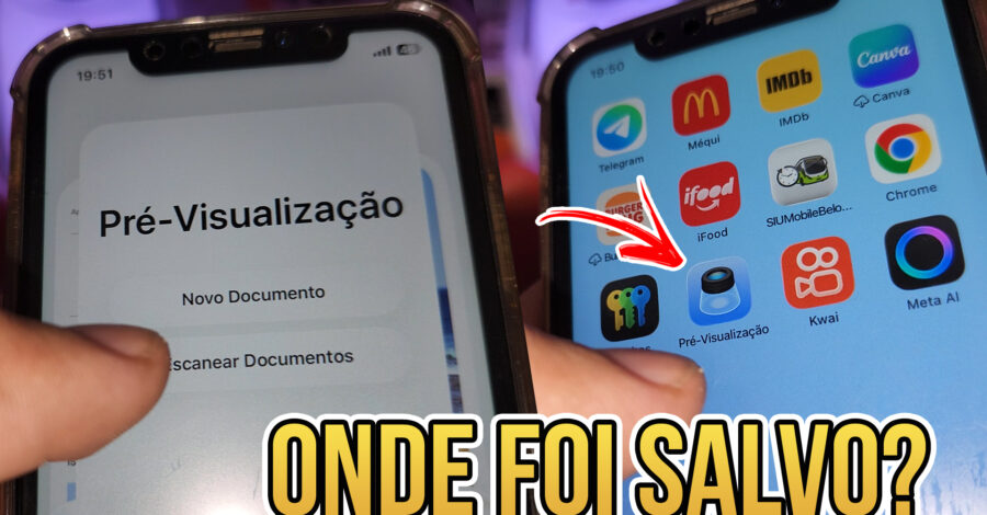 ONDE SALVA O DOCUMENTO QUE FOI ESCANEADO PELO APP Pré-Visualização DO IPHONE, COMO ENCONTRAR