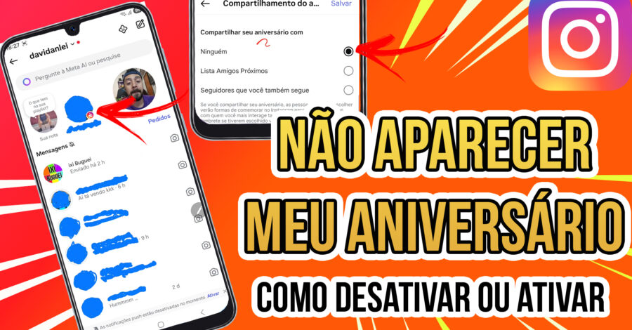 COMO DESATIVAR PARA NÃO NOTIFICAR MEU ANIVERSÁRIO NAS NOTAS DO INSTAGRAM?