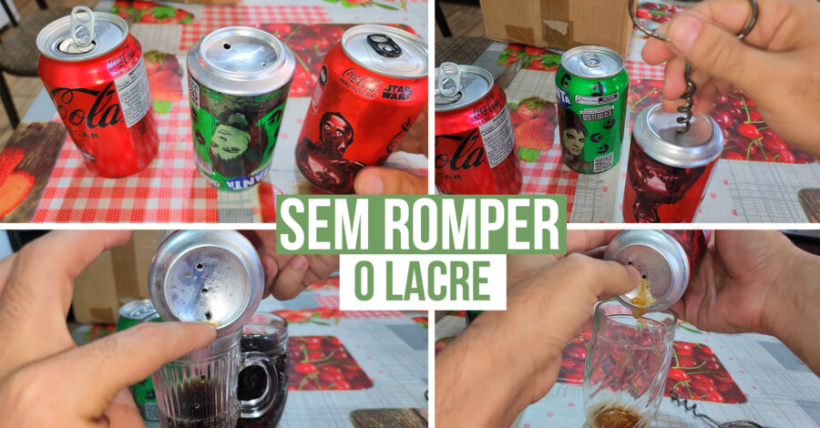COMO FURAR O FUNDO DA LATA DE REFRIGERANTE PARA COLEÇÃO SEM DANIFICAR A PARTE DE CIMA NEM O LACRE