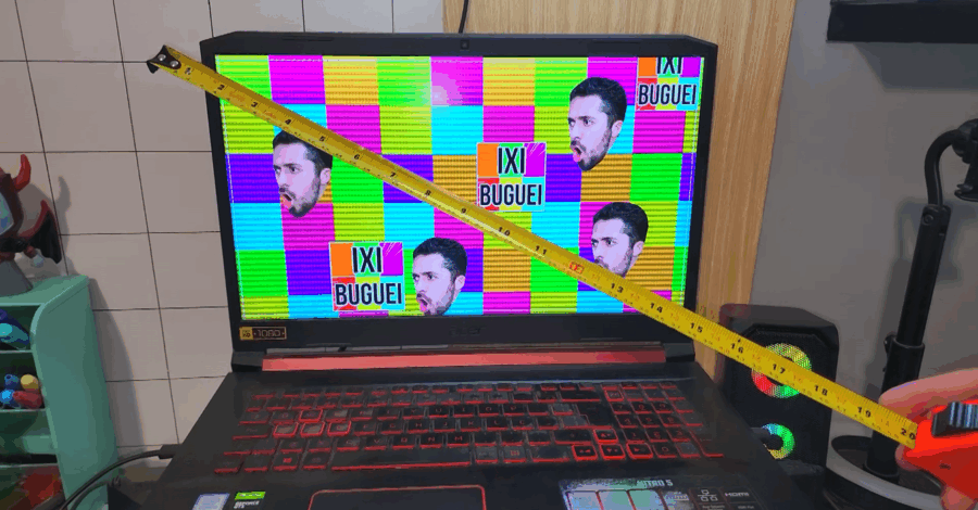 COMO MEDIR QUANTAS POLEGADAS TEM A TELA DO NOTEBOOK COM A TRENA