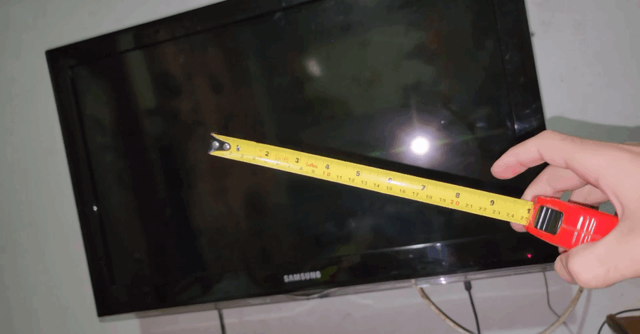 COMO MEDIR QUANTAS POLEGADAS TEM A TELA DE UMA TELEVISÃO COM A TRENA ( faça você mesmo )
