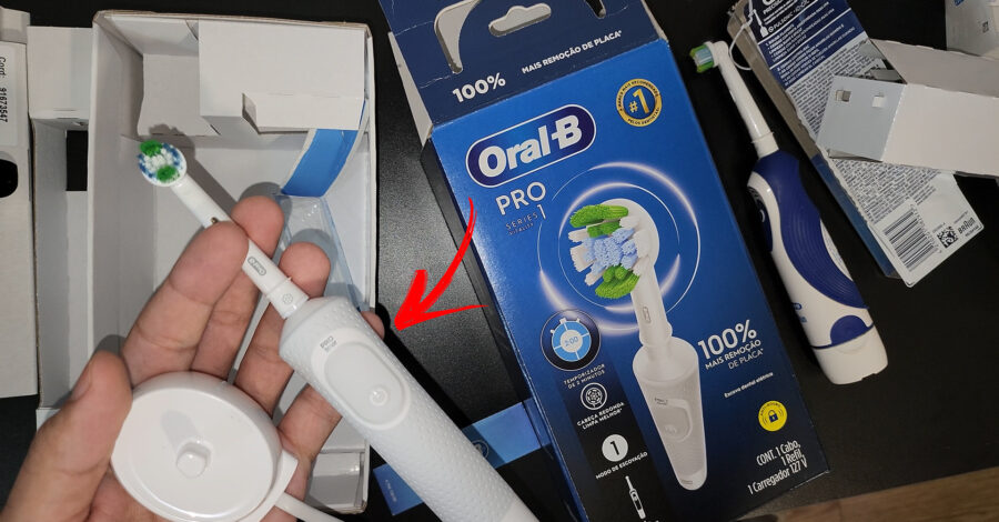UNBOXING DA ESCOVA ELÉTRICA RECARREGÁVEL DA ORAL-B PRO SERIES 1 VITALITY