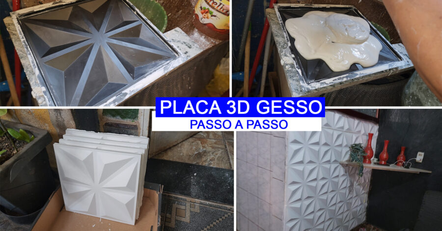 COMO FAZER PLACA DE GESSO 3D PERSONALIZADA PARA CASA COM MOLDE ( REVESTIMENTO DE PAREDE )