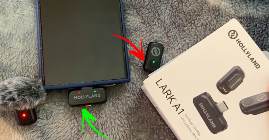 COMO SABER QUE O MICROFONE HOLLYLAND LARK A1 ESTÁ DESCARREGANDO, TEM ALGUM SINAL DE LUZ?