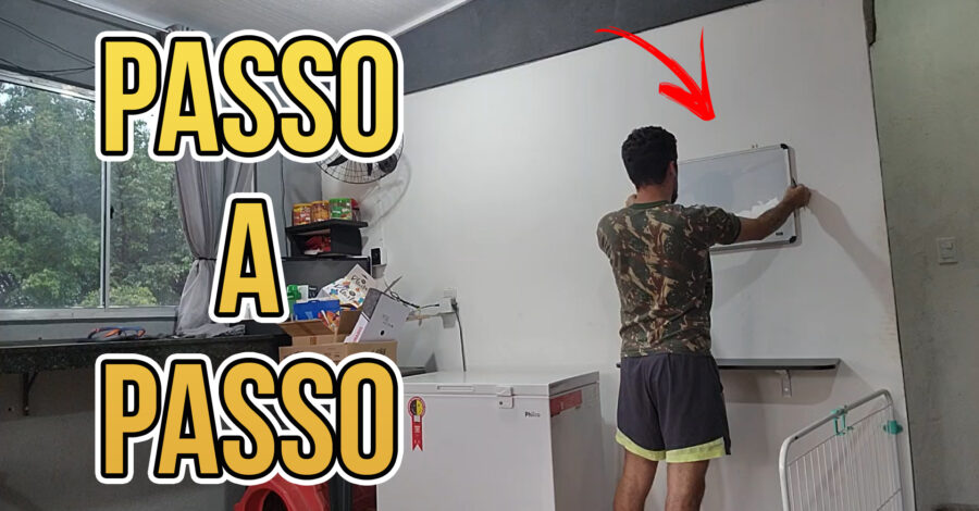 COMO COLOCAR QUADRO BRANCO NA PAREDE ( FÁCIL E ÚTIL ) FURAR/ MARCAR