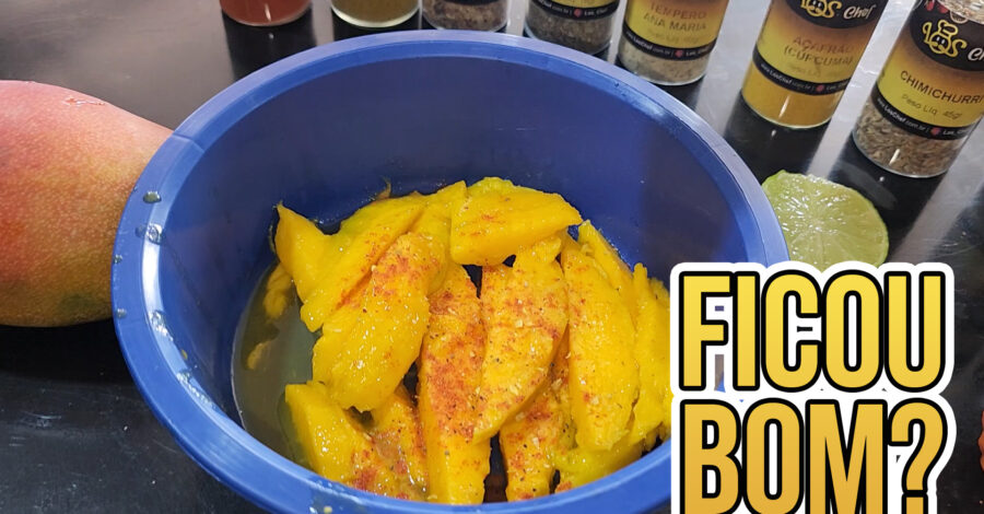 🥭 VOCÊ COMERIA? FIZ A MANGA COM LEMON PEPPER, PÁPRICA PICANTE, SAL E PIMENTA DO REINO