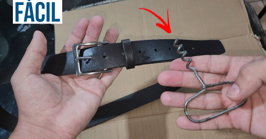 COMO FAZER FURO NO CINTO EM CASA COM UM SACA ROLHAS