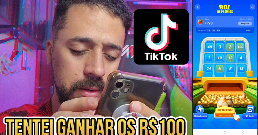 TENTEI GANHAR OS R$100 DO TIKTOK GOL DE PRÊMIOS