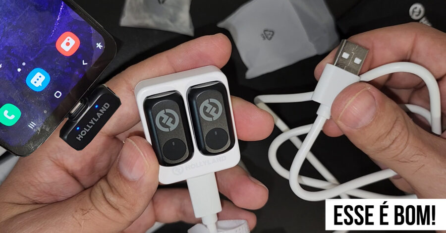 MICROFONE HOLLYLAND LARK A1 – VERSÃO MAIS BARATA DO QUE O LARK M2 – UNBOXING