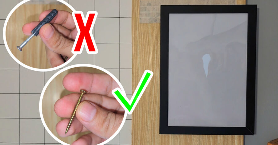 PRECISA COLOCAR BUCHA NO PARAFUSO NA MADEIRA PARA COLOCAR UM QUADRO?