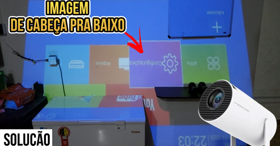 ⚠️ SOLUÇÃO: IMAGEM DO MINI PROJETOR DE CABEÇA PRA BAIXO, O QUE FAZER HY300