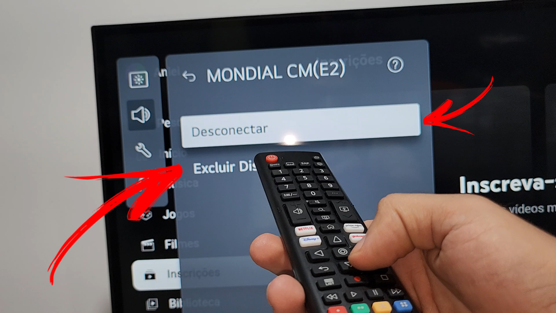 Como Excluir ou Desconectar Fone ou Caixa de Som Bluetooth da Smart TV LG HD