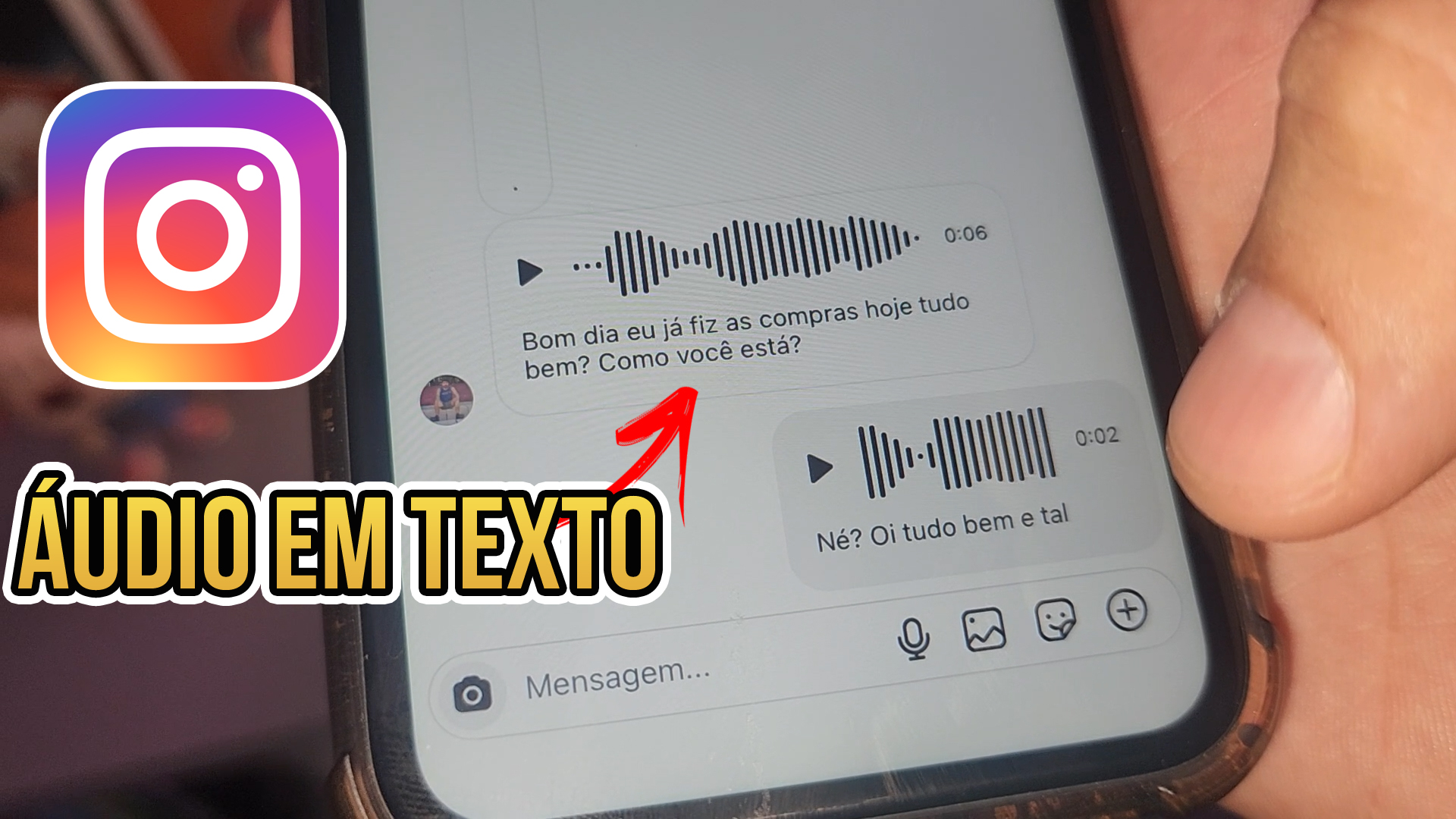 NÃO PRECISA MAIS OUVIR O ÁUDIO: AGORA TEM COMO TRANSCREVER ÁUDIO RECEBIDO NO DIRECT DO INSTAGRAM