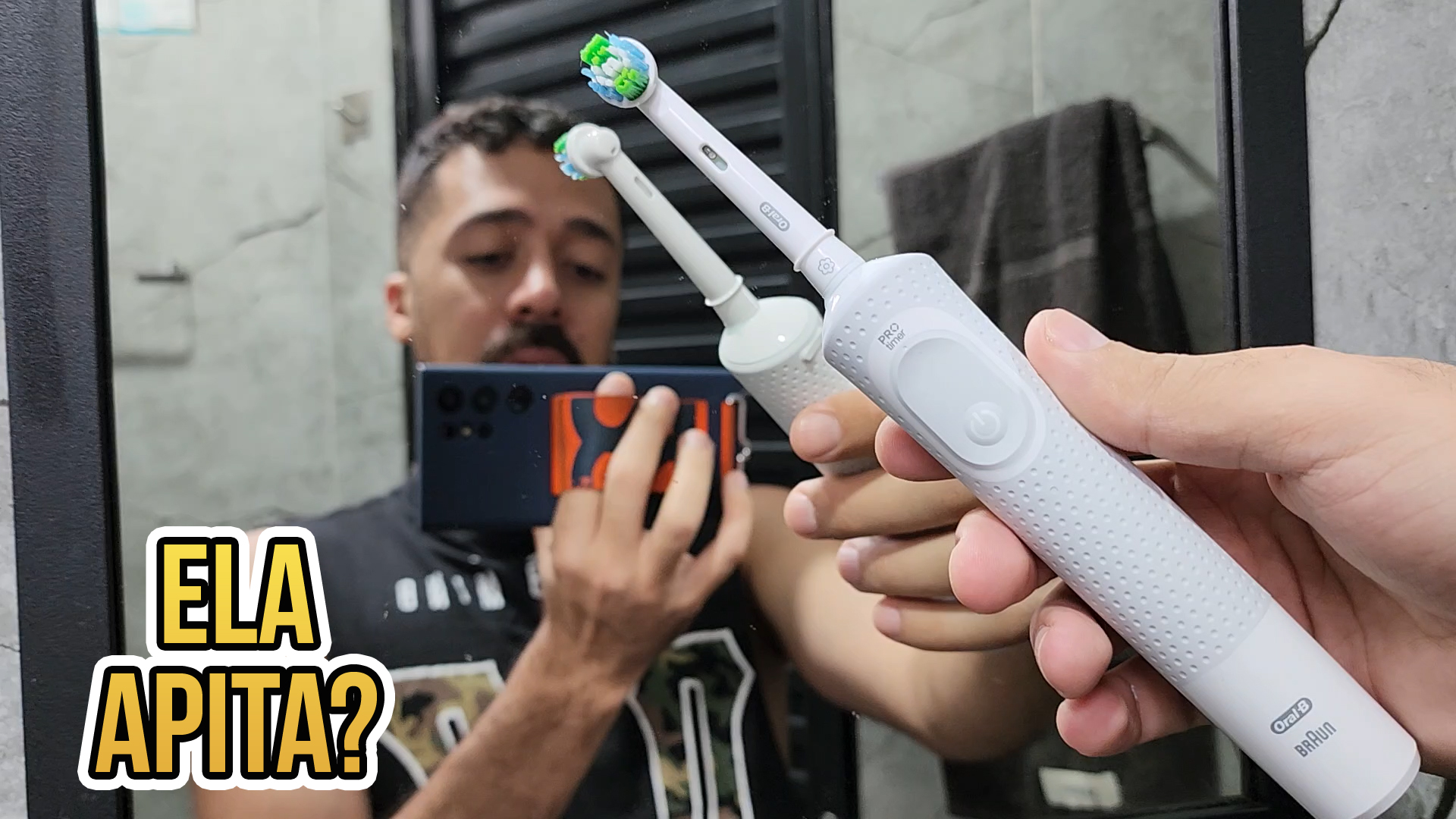 ELA APITA? PORQUE ELA PAUSA NO MEIO DA ESCOVAÇÃO? ESCOVA ELÉTRICA RECARREGÁVEL DA ORAL-B PRO SERIES