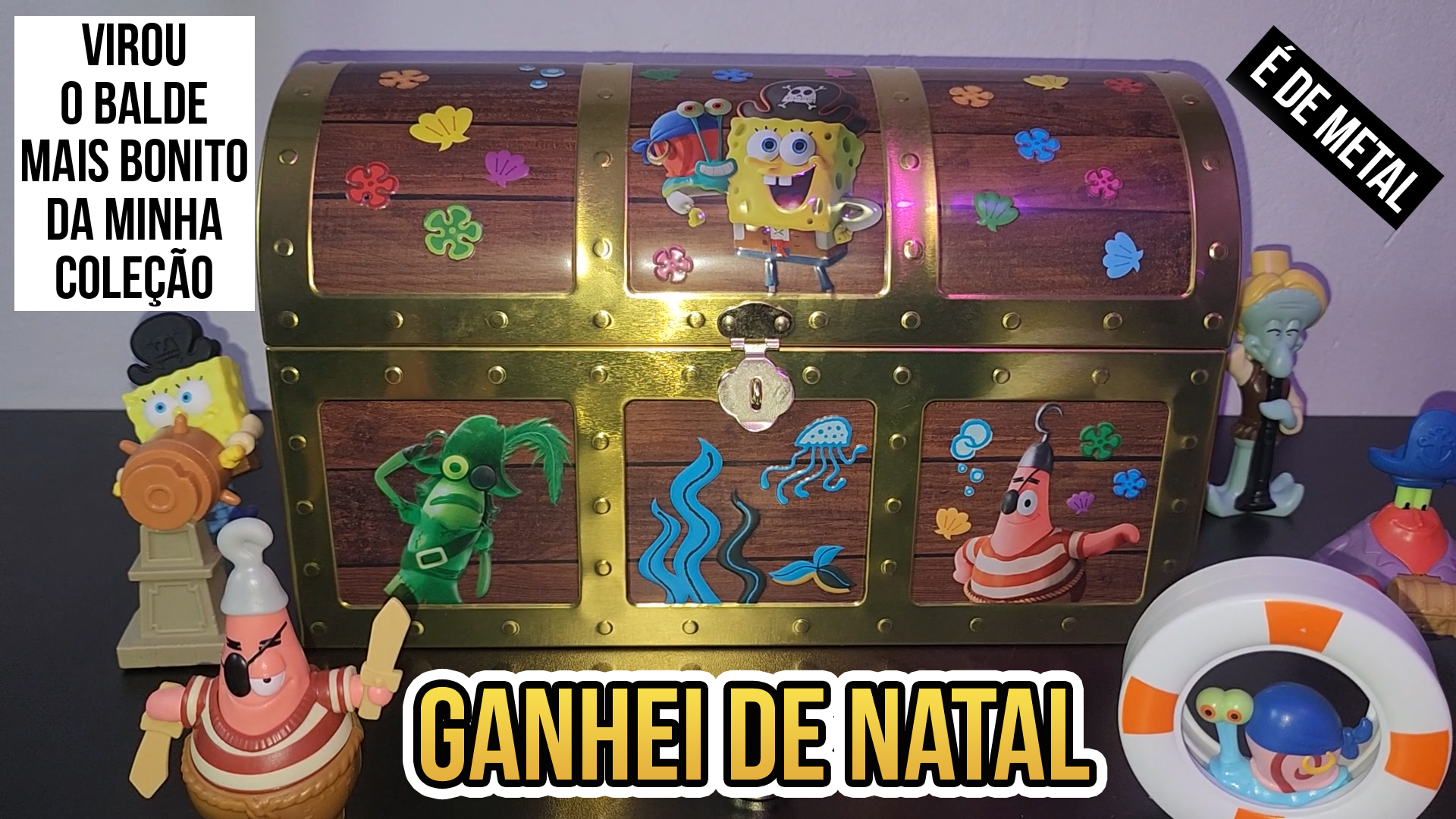 ⭐ GANHEI O BALDE DE PIPOCA METÁLICO DO BOB ESPONJA DE NATAL ( CINEMARK ) VEJA OS DETALHES