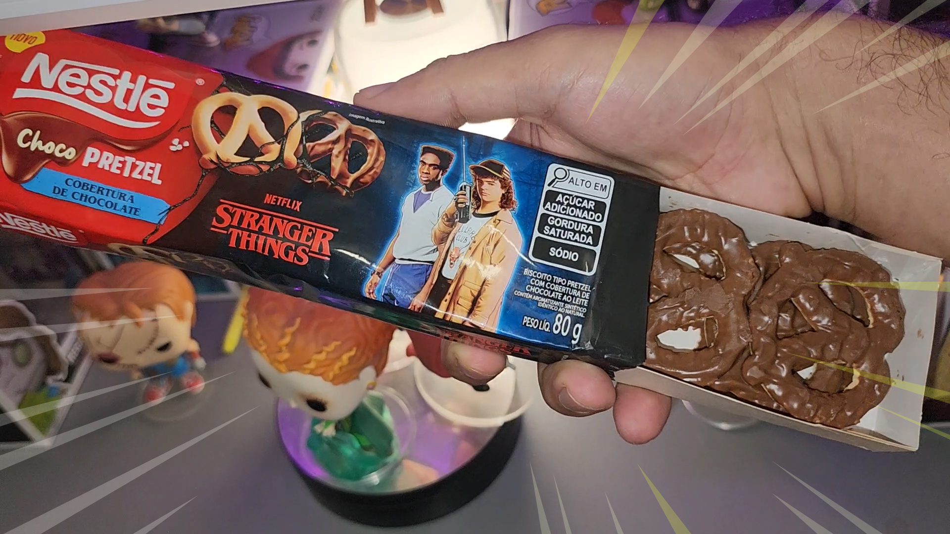 EXPERIMENTEI O NOVO CHOCO PRETZEL NESTLE COM EMBALAGEM STRANGER THINGS
