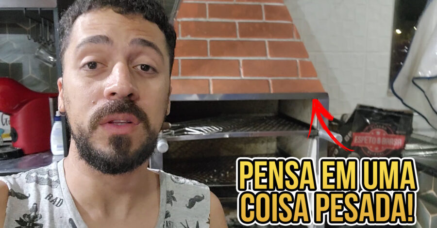 A CHURRASQUEIRA PRÉ MOLDADA É MUITO PESADA – FOI COMPLICADO CARREGAR AS PARTES ( COMENTANDO SOBRE )