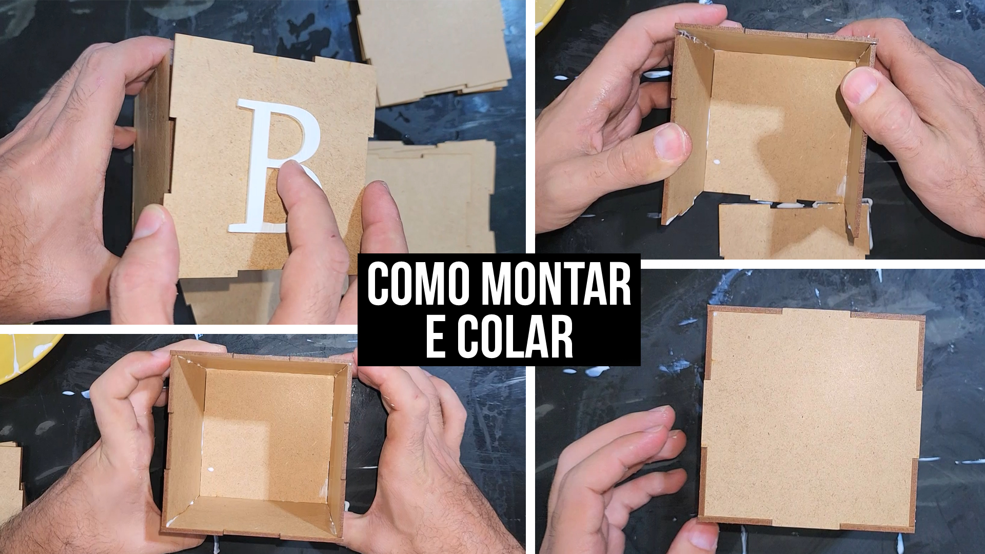 COMO MONTAR, COLAR CAIXINHA PEQUENA DE MDF DE ENCAIXE ( passo a passo )