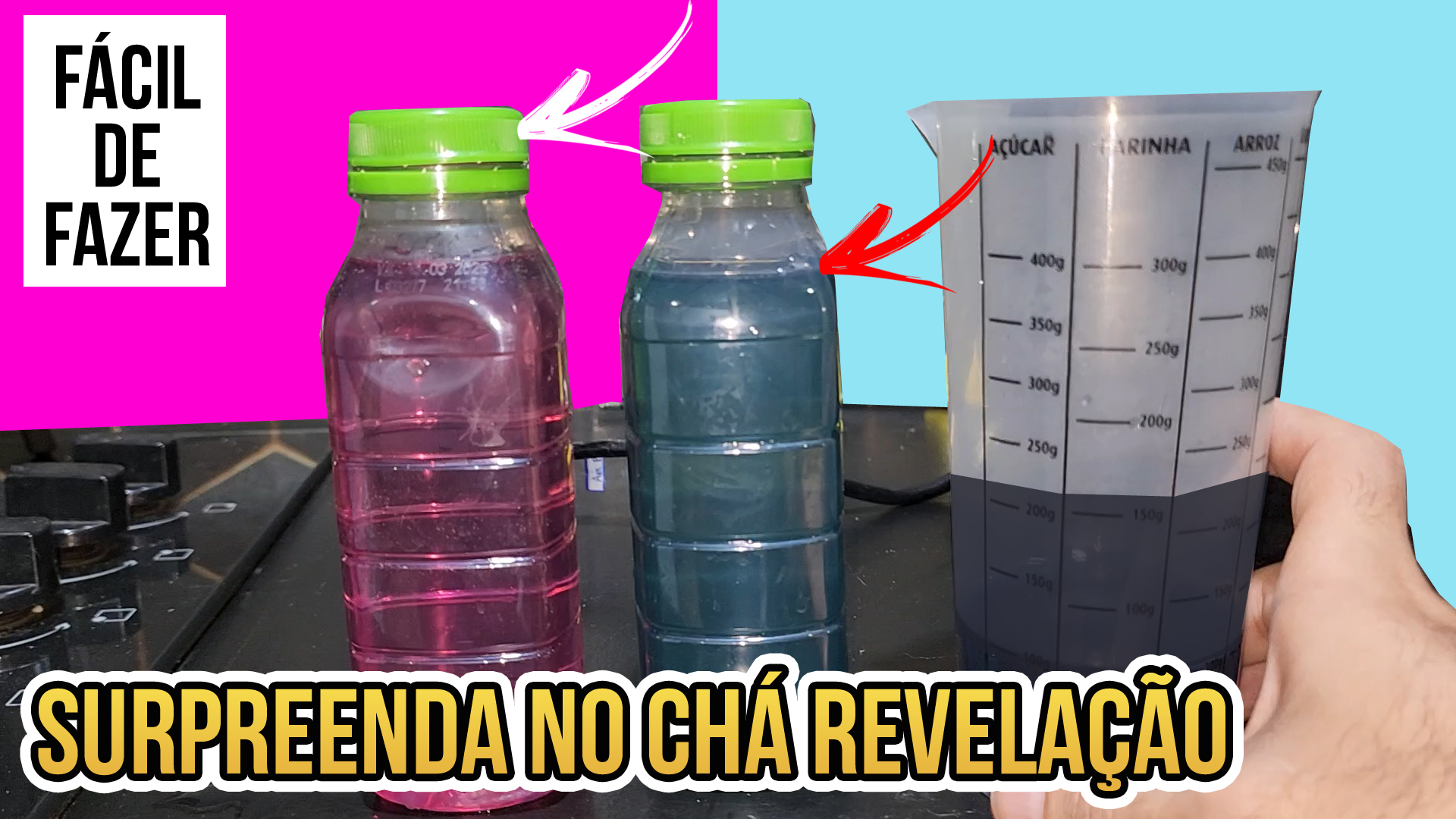 🩵🩷 Água que MUDA de cor no chá revelação 😱 | Azul ou Rosa?