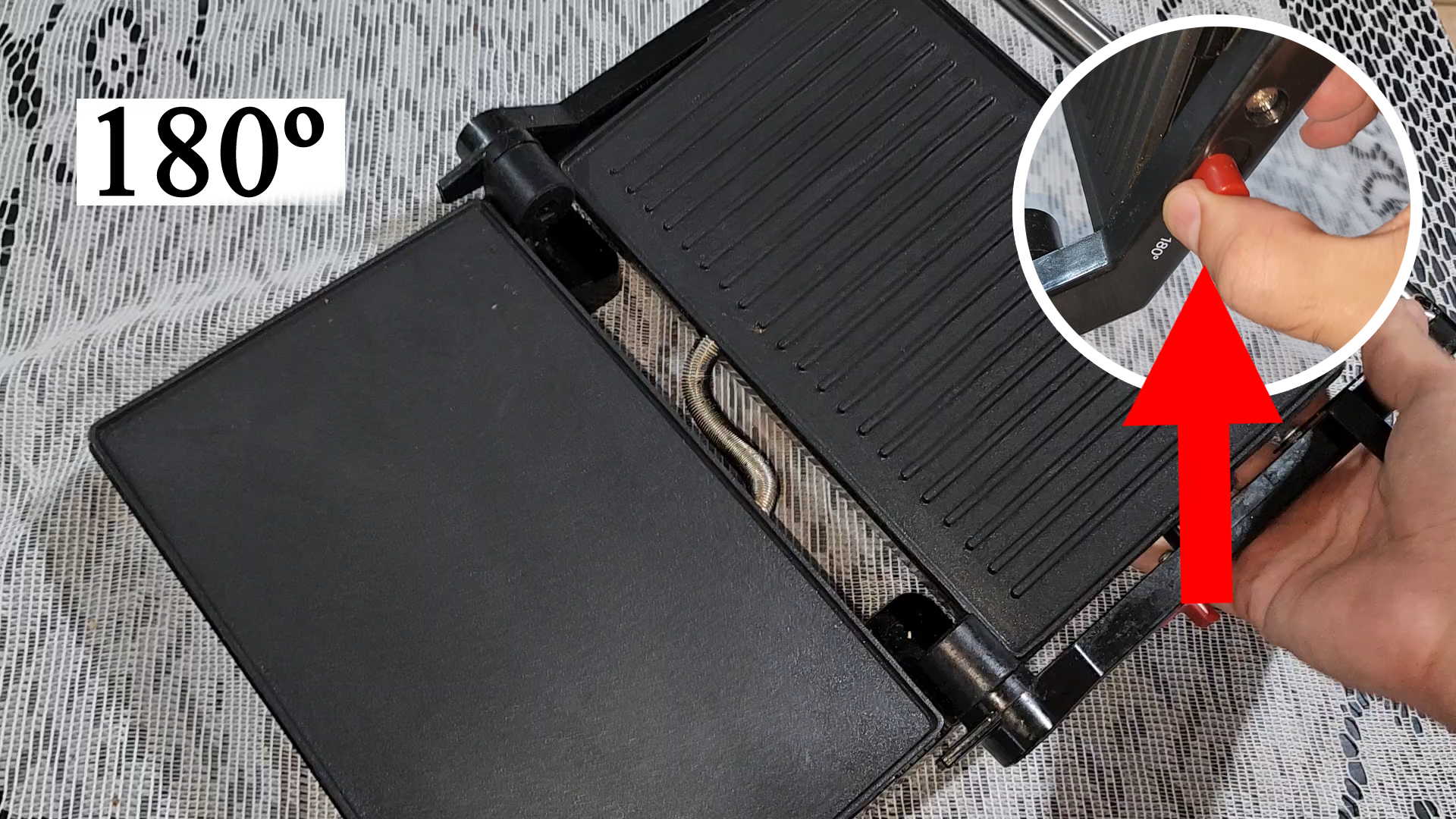 COMO ABRIR 180º O GRILL OSTER 2 EM 1