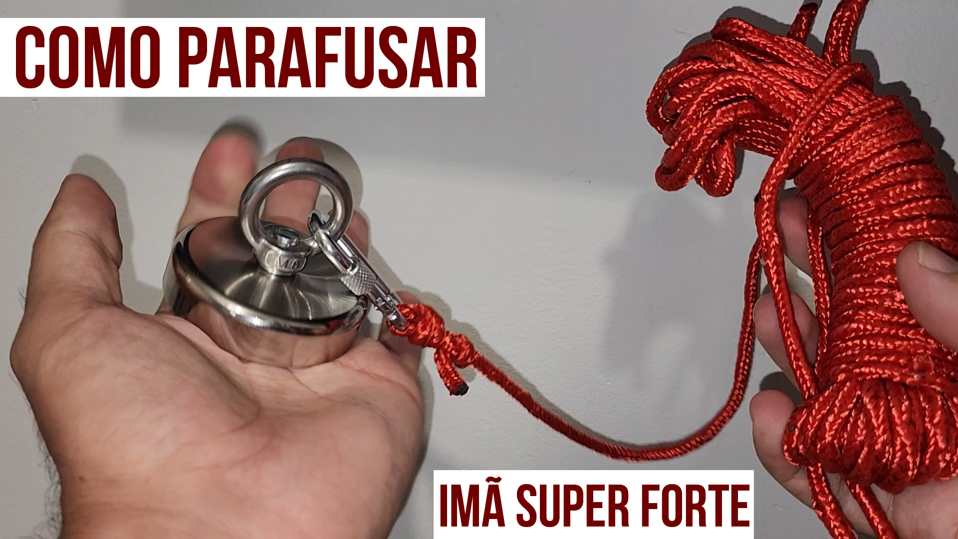 COMO PARAFUSAR O PARAFUSO DA IMÃ DE NEODÍMIO PESCA MAGNÉTICA