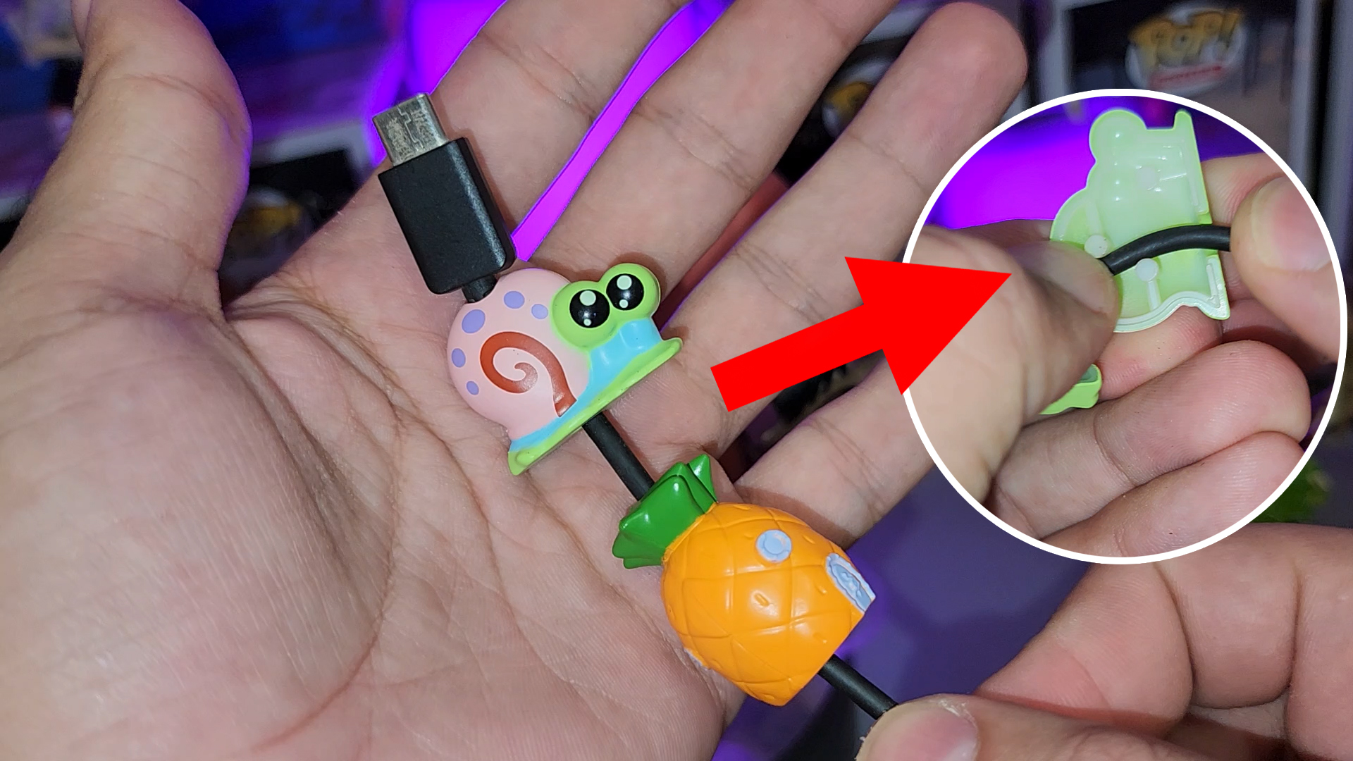 COMO COLOCAR O PROTETOR DE CABO DE CELULAR DO BOB ESPONJA NO FIO DO CARREGADOR DO TELEFONE